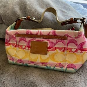 Rainbow Coach Monogram Small Purse